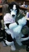 sissy puppy with wolf plushy